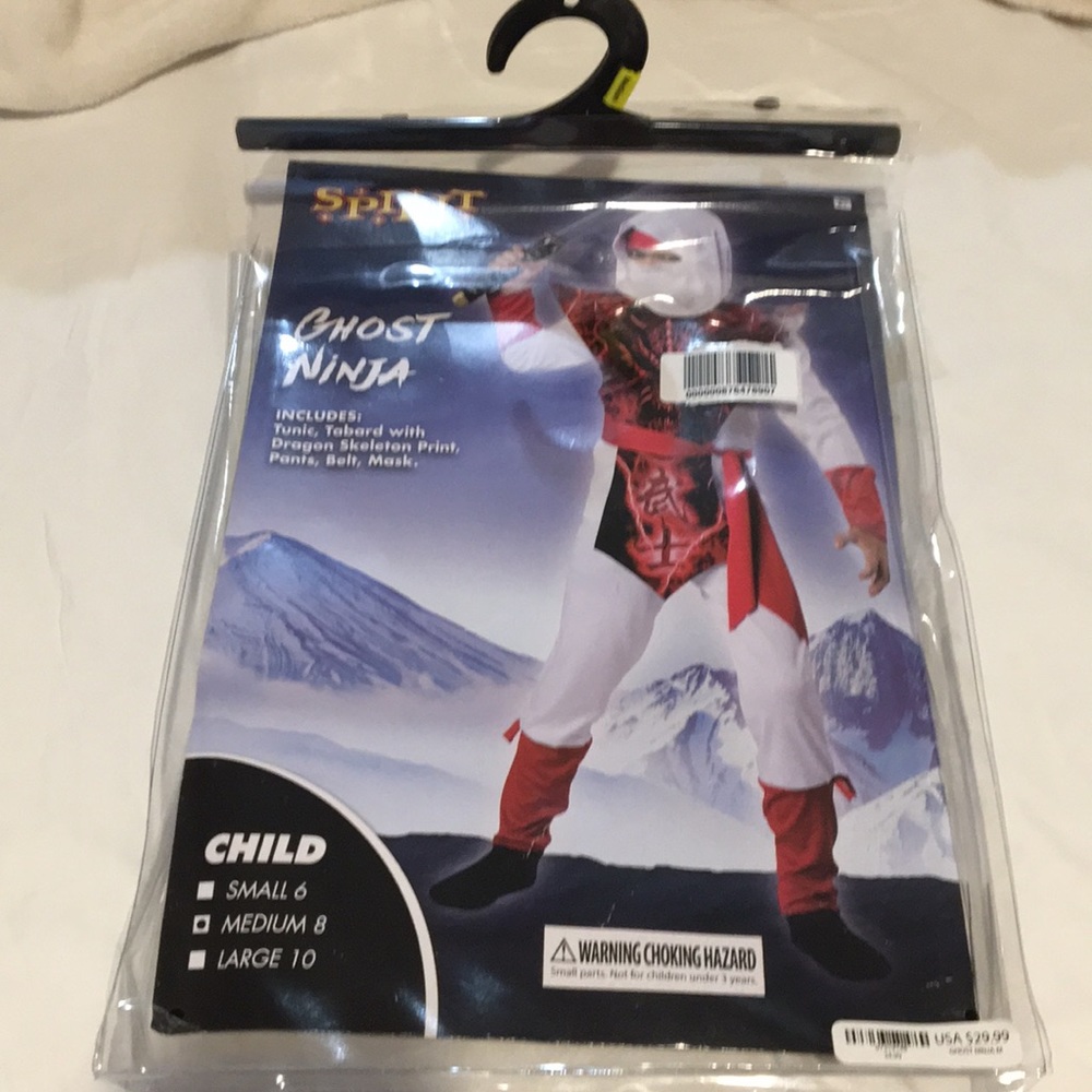 Boys 8 ninja costume dress up